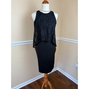 Wyatt dress Small Black lace overlay NWT cocktail